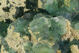 Blue-Green Fluorite Crystals with Quartz - China #128803-2
